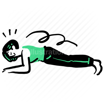 yoga, wellness, plank, woman, pose